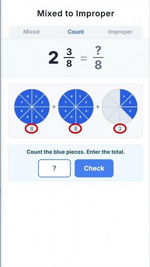 2 3/8 as an Improper Fraction | Mixed Number to Improper Fraction