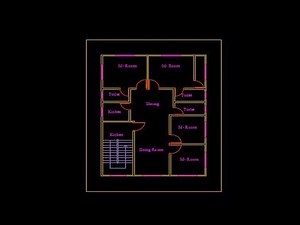 AutoCAD 2018 2D and 3D beginners tutorial [complete floor plan and 3D House modeling part-1]