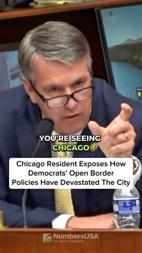 NumbersUSA on Instagram: "WATCH: Chicago resident exposes how Democrats’ open border policies have devastated their city. ⁣ ⁣ #trending #immigration #migrants #border #trump #chicago"