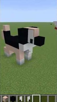 Minecraft dog statue build #minecraft #shorts #tutorial