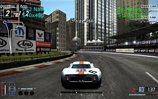 Gran Turismo 4 - PS2原生画质对比原生4K - PCSX2