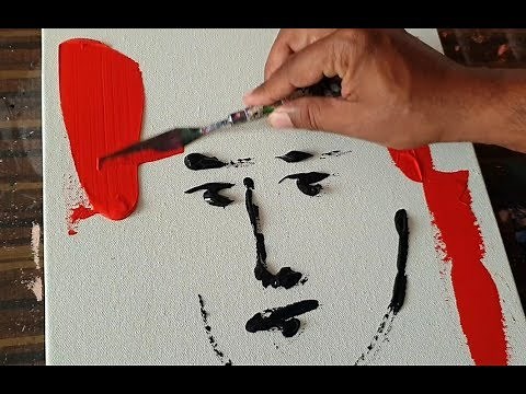 Face / Abstract Painting Demonstration / Satisfying / Project 365 days / Day #0291