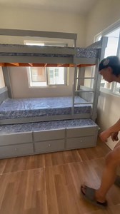 Small room? Big solution! This double deck comes with a pull-out bed and storage drawers. Transform your bedroom instantly. Message us now 😍 | R_WW