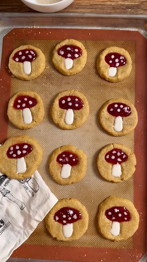 Delicious Toadstool Thumbprint Cookies Recipe