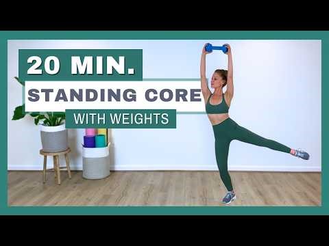 20 Min. Standing Core Sculpt with Dumbbells | Strength & Stability