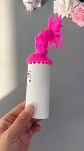 make a fun braiding doll using paper tubes and wool #childcraft #kindergarten #parentchild #handmade #diy #reuse #wool #papertube #crafts #creative | paper craft ideas