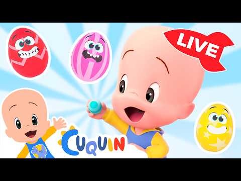 🔴 LIVE 🔴 Learn colors, numbers and shapes with Cuquín | Educational videos for kids