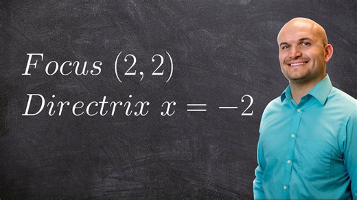 Fiinding the standard form of a parabola given focus and directrix