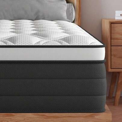 Duchess 12"/14" Hybrid Mattress In A Box – Twin Full Queen King Sizes, Pocket Spring & Gel Memory Foam, Medium Firm Mattress For Motion Isolation, Silent Sleep, Lumbar Support & Pressure Relief | SHEIN