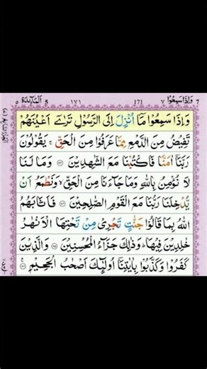 Surah Al Maidah 83 - 85