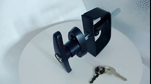 WJSKDQ T-Handle Lock Kit Includes 2 Keys，2 Screws, D-Handle，Allen Wrench Storage Barn Shed Door Hardware Lock Sets 4-1/2" Stem