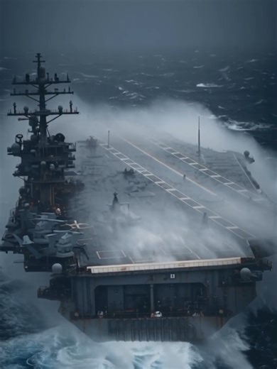 Kalkulasi Kapal Induk Menghadapi Gelombang Raksasa