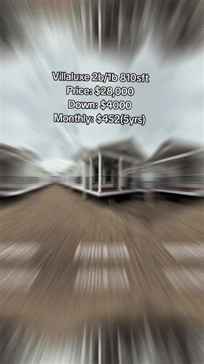 Villaluxe 2 Bedroom Mobile Home for Sale at $28,000