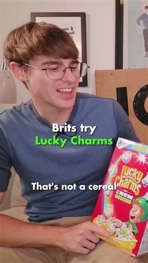 British guys try 'marshmallows only' Lucky Charms – sugar overload taste test!