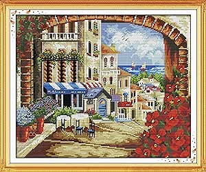 Dimension Cross Stitch Kits Stamped Full Range of Embroidery Starter Kits for Beginners Embroidery Kit Needlepoint Kits for Adults Stamped Cross Stitch 11CT-Leisure Suite 15.7x19.7 inch