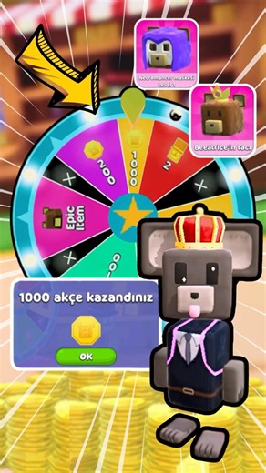 Çarktan 1000 akçe çıkardık, neler aldık? | Super Bear Adventure (Süper ayı)