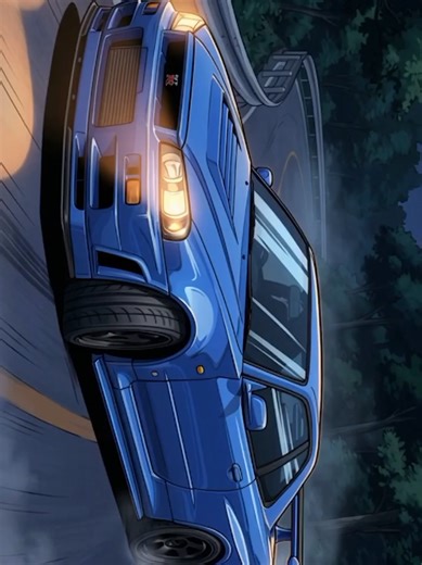 Initial D R34 GTR V-Spec Mount Akina Downhill Run #anime #jdm #gtr #supercar #initiald