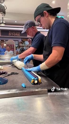 Bluey is one of most popular lollies, see how we make it! Bluey is an Australian kids cartoon that has taken the world by storm! We love it and have worked with Ludo studios in the past. These are on our our favourites to make, they are also one of our favourites to eat, with a fantastic blueberry flavour. Check them out in the L1nk in Bi0! #candy #lollies #food #art #satisfying #bluey #australia #sydney