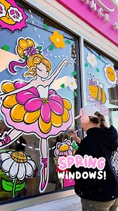 14K views · 6K reactions | This and the sun setting after 7pm >>> ☀️ • Windows painted at @jddancestudioli  • #art #artist #windowpainting #windowart #paintingwindows #longislandwindowartist #longislandartist #longislandwindowpainting #longislandwindowart #newyorkwindowartist #paintedwindows #windowsplash #windowartist #longislandart#longislandwindowpainter #holidaywindowpainting #longislandbusiness | Art by Michelle Marie LLC | Facebook