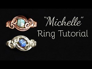 Solitaire Round Cabochon Wire Wrapped Ring Tutorial - Undrilled Stone Setting | "Michelle" Design