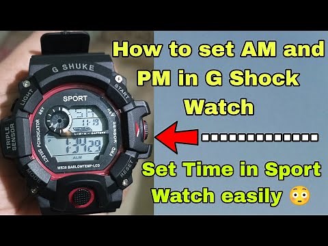 How to Set Am and PM in G Shock Sport Watch | Change 24 Hour to 12 Hour Clock in G Shock Watch