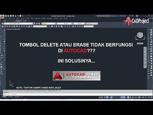 CARA MENGATASI TOMBOL DELETE DI AUTOCAD TIDAK BERFUNGSI‼️