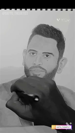 MS Dhoni Sketch #Shorts, Thala for a Reason! 🔥#MSDhoni #Thala #Drawing #dattu_theartist