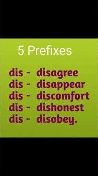 part -1 of 5 prefixes #prefixes #kannada and english Learning tutorial