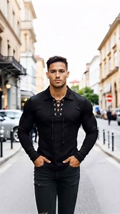 25K views · 492 reactions | Close‑fit black knit with a lace-up...