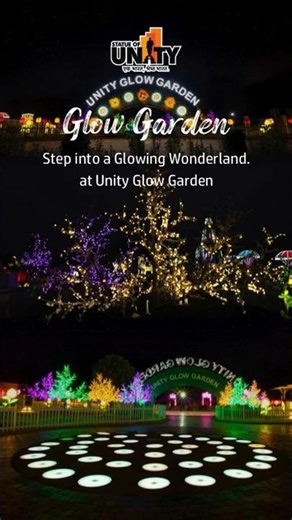 Unity Glow Garden – A Nighttime Marvel at the Statue of Unity