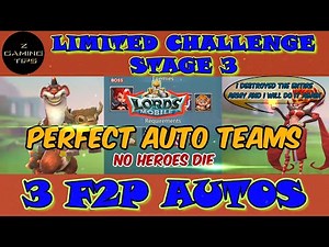 Mastercook Limited Challenge Stage 3 - Crazy Chef (3 Perfect Auto Teams | Lords Mobile)