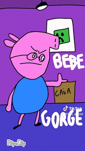 Papa cerdito VS bebe Gorge animado | George Vs George