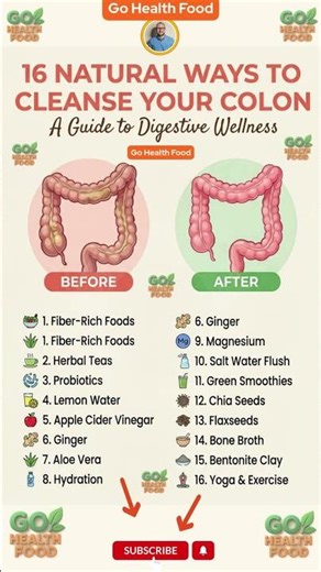 16 Natural Ways to Cleanse Your Colon 🌿 #ColonCleanse #GutHealth #DigestiveHealth