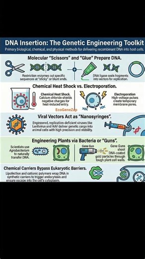 Five DNA Delivery Engineering Methods #ansunefacts #dnafingerprinting #recombinantdnatechnology