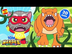 🦖🎃 ¡Dinosaurios mágicos, calabazas monstruosas y más! Talking Tom Heroes (Compilación de animados)