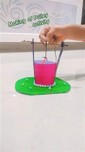 science project #makingof #pulleysystem #workingproject #weekend #activity
