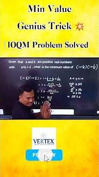 🔥 Only 1% Can Solve This IOQM Algebra Trick! | Vertex Olympiads Math 💥