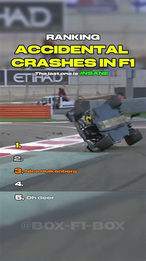 Ranking accidental crashes in f1