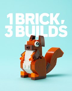 1 brick, 3 ways to play 🤩 New Challenge Alert 🚨 Pick one brick, and see if you can include it in three different creations! | LEGO Family