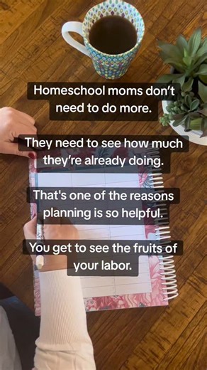 Homeschool Planners for Moms - Rebecca Farris on Instagram: "Homeschool moms who feel behind, overwhelmed, or like they’re “not doing enough” — this is your reminder: you don’t need to add more to your day. You need to SEE what you’re already carrying. Planning isn’t about pressure… it’s about proof. 🤍 #HomeschoolMomLife #HomeschoolPlanning #homeschoolinspiration #homeschoolmom"