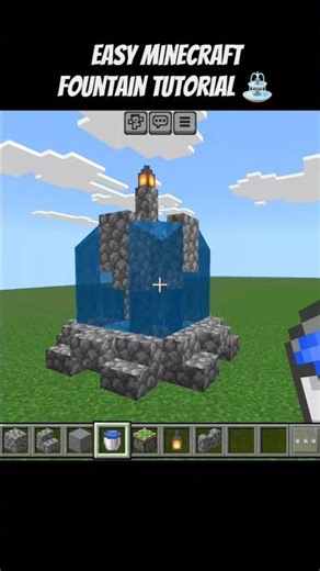 Easy Minecraft Fountain Tutorial ⛲ #shorts