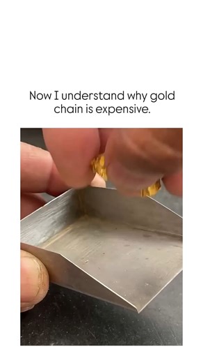 Stranger_Learn™ on Instagram: "The post features a 82-second video demonstrating the intricate, manual process of crafting a gold chain, from melting raw gold into wire to soldering individual links and polishing, showcasing centuries-old artisanal techniques common in Indian jewelry making. Uploaded on January 25, 2026, by @sztarcy , it rapidly went viral with 1.17 million views and 5,895 likes, underscoring widespread fascination with the labor behind everyday luxury items. Replies mix witty q