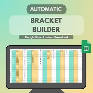 TOURNAMENT BRACKET BUILDER | Bracket Template | Automatic Tournament Generator | Odd and Even Number of Teams | Google Sheets - Etsy