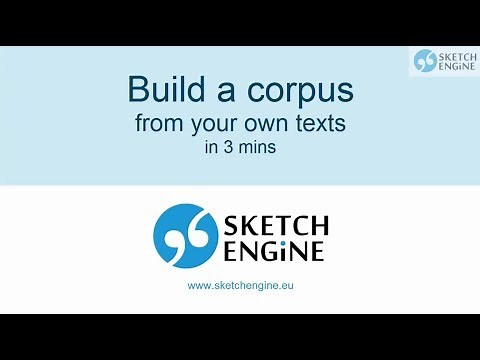 Build a corpus from your own texts/data