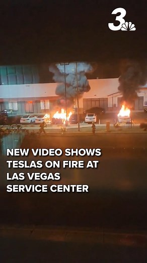 788K views · 14K reactions | New video shows the moments after several Teslas were set on fire at a local service center early Tuesday morning. Stay with News 3 for the latest, including new details released during a press conference with police. MORE: news3lv.com | KSNV News 3, Las Vegas | Facebook