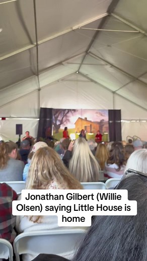 Jonathan Gilbert at Simi Valley LHOTP 50th Reunion, responding to the question of where he has been all these years. His answer made everyone cry! #littlehouseontheprairie #jonathangilbert #willie #melissagilbert #mercantile #littlehouseontheprairie50th