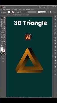 3D Triangle Art in Adobe Illustrator 🔺 | Easy Geometric Design Tutorial #Shorts