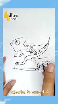 How to Draw a Basilisk Lizard | Easy Drawing Tutorial for Kids | Drawing Eazy | Short
