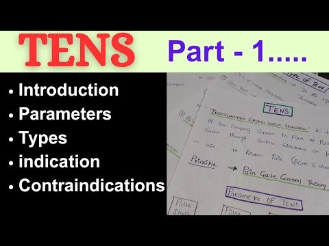 TENS in Physiotheray| Type of TENS | Electrotherapy| Handwritten Notes 😍