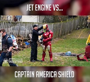 4.7K views · 27 reactions | The build a real life Iron Man suit and Captain America's shield and put them against one another 勞 Credit:: The Hacksmith | WASD Gaming | Facebook